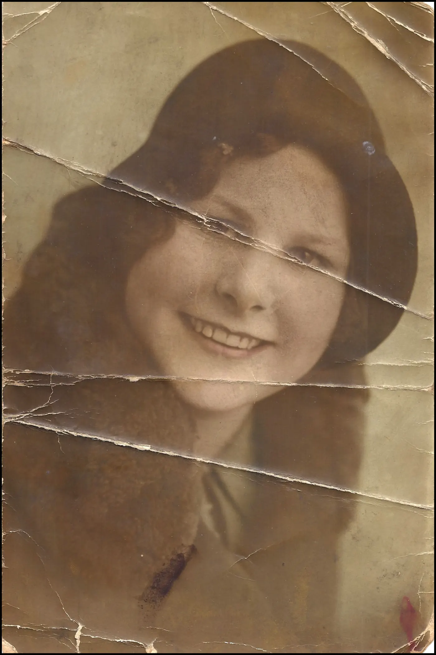 Scanning to Enlargements example, before restoration